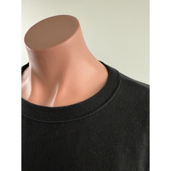 Victoria's Secret PINK Long Sleeve Crew Neck Black Crop Sweatshirt  Size M - Picture 3 of 11